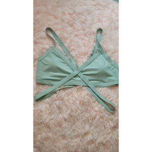 Kendall & Kylie Bikini Top Size XL  Color Green New W Removable pads NWOT